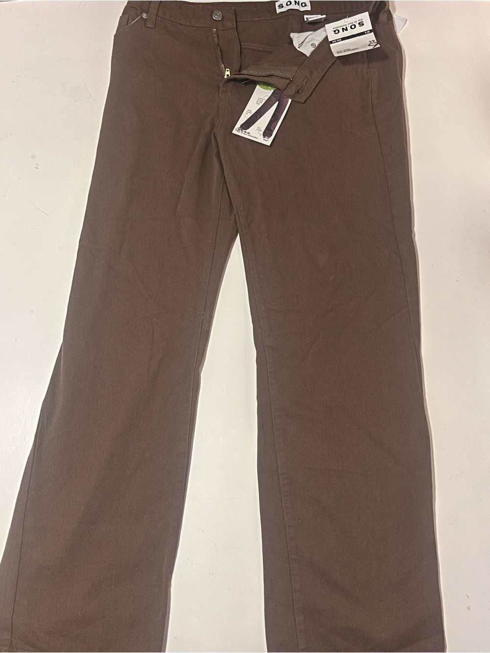 Women's Brown Straight-Leg Pants